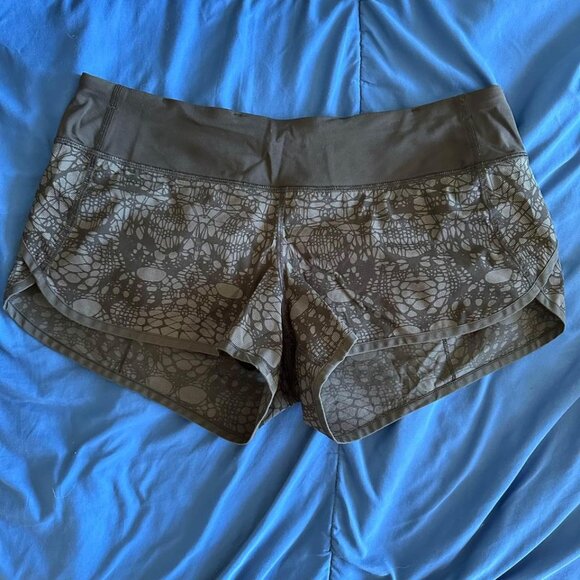 Lululemon Run: Speed Short Size 8 Black/Grey Bubble - Picture 3 of 5